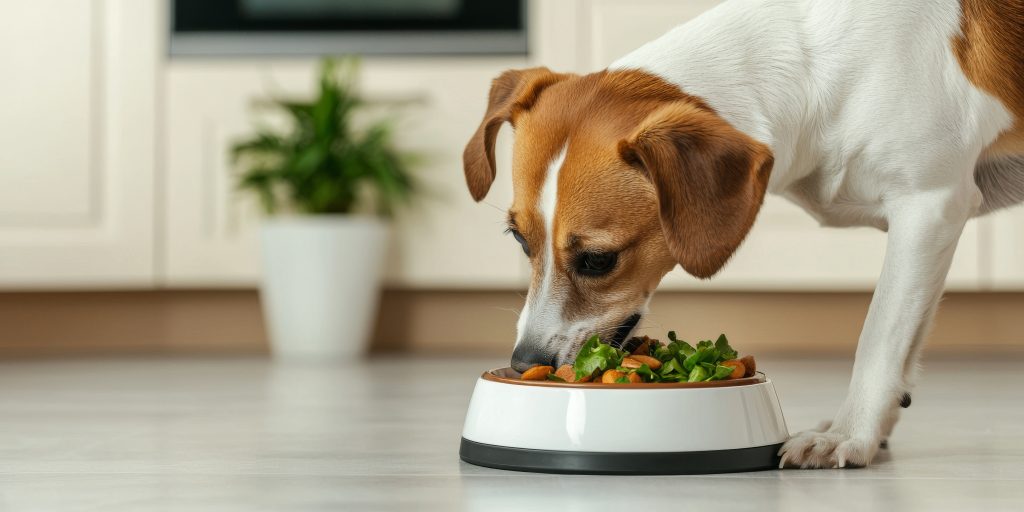 Dog eating food - swoofi