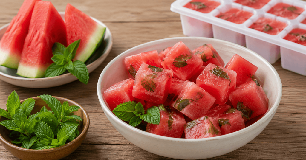 Watermelon Mint Ice Cubes